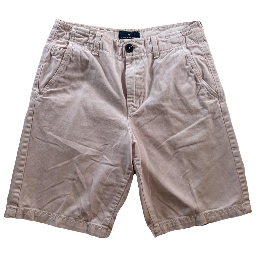 American Eagle Outfitters Men's Pink Classic Fit Shorts 100% Cotton 28 9" Ins‎